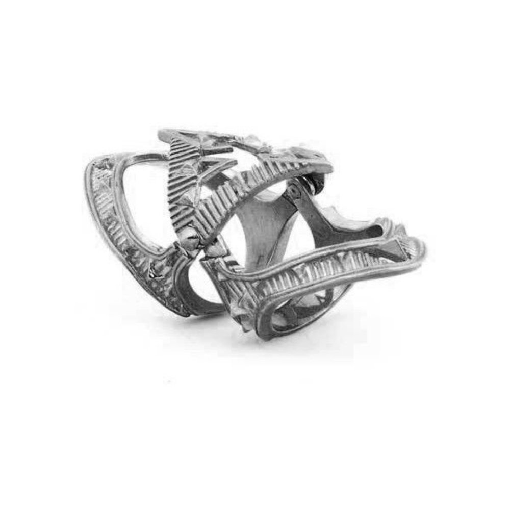 House of Harlow 1960 Silver Geometric Ring